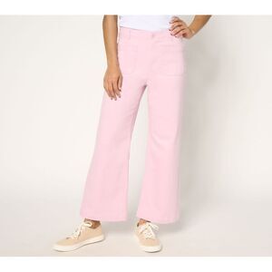 Studio Park Women's Pants Sz 12 Twill Wide Leg Pant Pink A676839